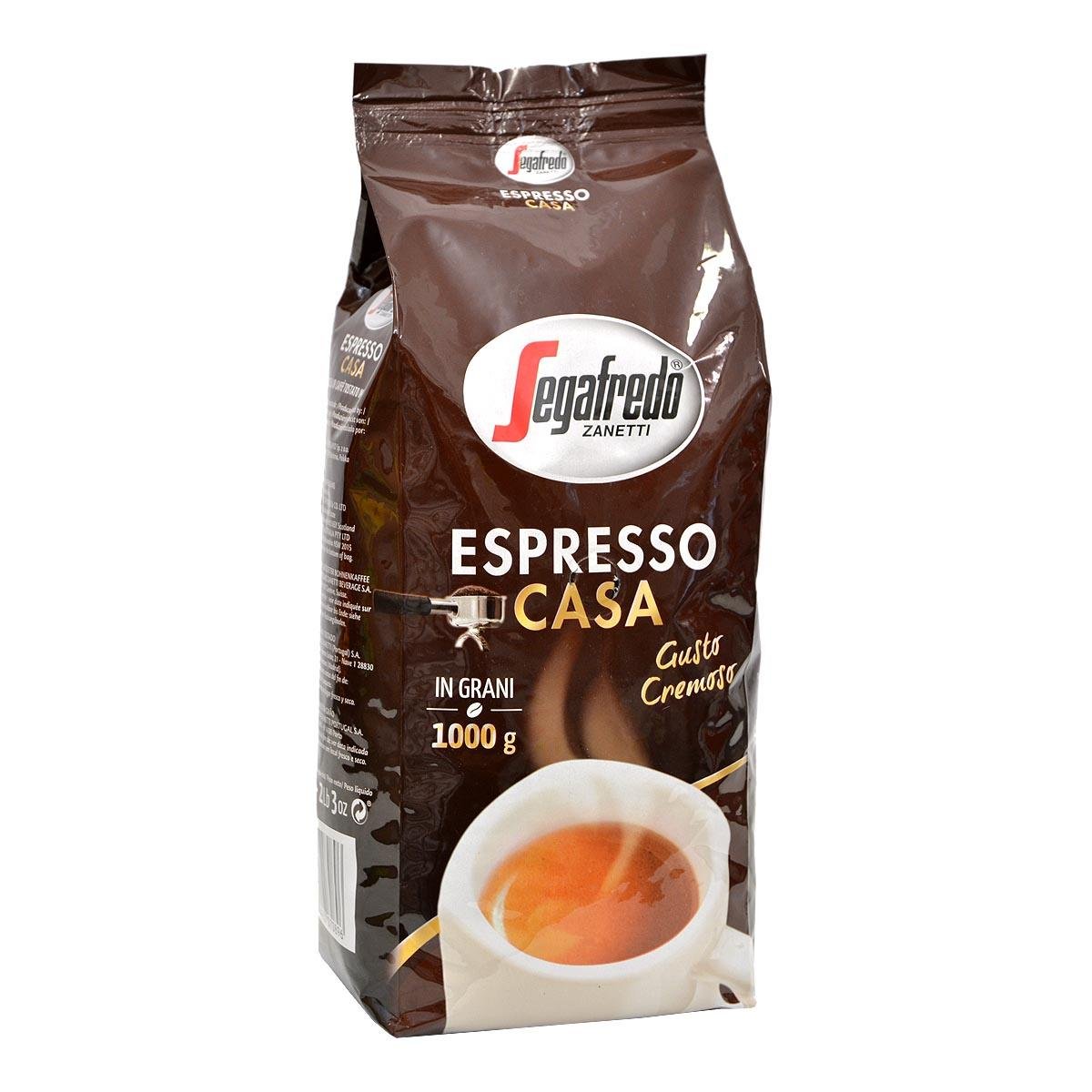 Segafredo Casa Espresso 1 kg bønner Kaffebønner Absolut Kaffe